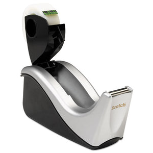 Scotch® wholesale. Scotch™ Value Desktop Tape Dispenser, Attached 1" Core, Black-silver. HSD Wholesale: Janitorial Supplies, Breakroom Supplies, Office Supplies.