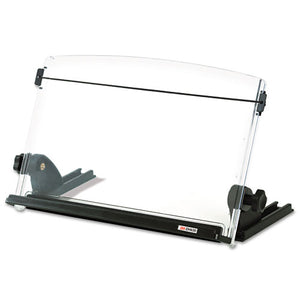 3M™ wholesale. 3M™ In-line Adjustable Desktop Copyholder, Plastic, 150 Sheet Capacity, Black-clear. HSD Wholesale: Janitorial Supplies, Breakroom Supplies, Office Supplies.