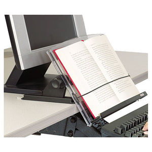 3M™ wholesale. 3M™ In-line Adjustable Desktop Copyholder, Plastic, 150 Sheet Capacity, Black-clear. HSD Wholesale: Janitorial Supplies, Breakroom Supplies, Office Supplies.