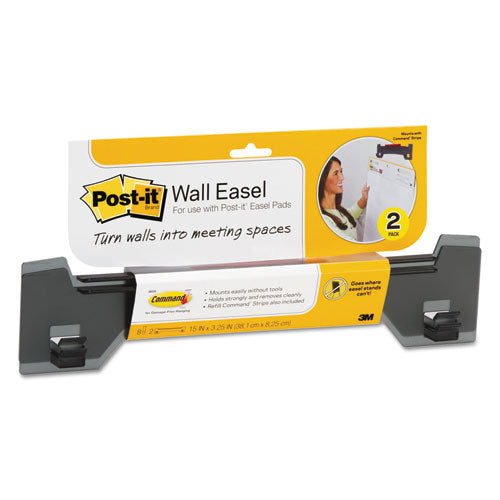 Post-it® wholesale. Wall Easel, Adhesive Mount, Plastic, Smoke, 2-pack. HSD Wholesale: Janitorial Supplies, Breakroom Supplies, Office Supplies.