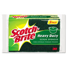 Load image into Gallery viewer, Scotch-Brite® wholesale. Heavy-duty Scrub Sponge, 4 1-2 X 2 7-10 X 3-5 Green-yellow, 3-pack. HSD Wholesale: Janitorial Supplies, Breakroom Supplies, Office Supplies.