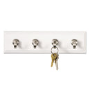 Command™ wholesale. Decorative Key Rail, 8w X 1 1-2d X 2 1-8h White-silver, 4 Hooks-pack. HSD Wholesale: Janitorial Supplies, Breakroom Supplies, Office Supplies.