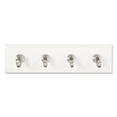 Command™ wholesale. Decorative Key Rail, 8w X 1 1-2d X 2 1-8h White-silver, 4 Hooks-pack. HSD Wholesale: Janitorial Supplies, Breakroom Supplies, Office Supplies.