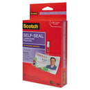 Scotch™ wholesale. Scotch Self-sealing Laminating Pouches, 12.5 Mil, 2.31" X 4.06", Gloss Clear, 25-pack. HSD Wholesale: Janitorial Supplies, Breakroom Supplies, Office Supplies.