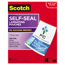 Scotch™ wholesale. Scotch Self-sealing Laminating Pouches, 9.5 Mil, 9" X 11.5", Gloss Clear, 25-pack. HSD Wholesale: Janitorial Supplies, Breakroom Supplies, Office Supplies.