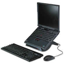 Load image into Gallery viewer, 3M™ wholesale. 3M™ Vertical Notebook Computer Riser With Cable Management, 9&quot; X 12&quot; X 6.5&quot; To 9.5&quot;, Black-charcoal Gray, Supports 20 Lbs. HSD Wholesale: Janitorial Supplies, Breakroom Supplies, Office Supplies.