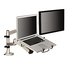 Load image into Gallery viewer, 3M™ wholesale. 3M™ Easy-adjust Desk Dual Arm Mount For 27&quot; Monitors, 360 Deg Rotation, +90--15 Deg Tilt, 360 Deg Pan, Silver, Supports 20 Lb. HSD Wholesale: Janitorial Supplies, Breakroom Supplies, Office Supplies.