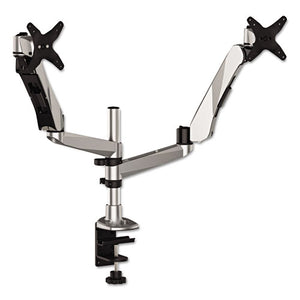 3M™ wholesale. 3M™ Easy-adjust Desk Dual Arm Mount For 27" Monitors, 360 Deg Rotation, +90--15 Deg Tilt, 360 Deg Pan, Silver, Supports 20 Lb. HSD Wholesale: Janitorial Supplies, Breakroom Supplies, Office Supplies.