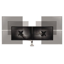 Load image into Gallery viewer, 3M™ wholesale. 3M™ Easy-adjust Desk Dual Arm Mount For 27&quot; Monitors, 360 Deg Rotation, +90--15 Deg Tilt, 360 Deg Pan, Silver, Supports 20 Lb. HSD Wholesale: Janitorial Supplies, Breakroom Supplies, Office Supplies.