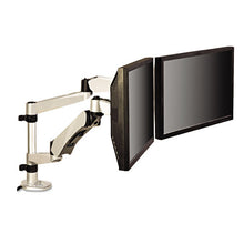 Load image into Gallery viewer, 3M™ wholesale. 3M™ Easy-adjust Desk Dual Arm Mount For 27&quot; Monitors, 360 Deg Rotation, +90--15 Deg Tilt, 360 Deg Pan, Silver, Supports 20 Lb. HSD Wholesale: Janitorial Supplies, Breakroom Supplies, Office Supplies.