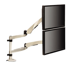 Load image into Gallery viewer, 3M™ wholesale. 3M™ Easy-adjust Desk Dual Arm Mount For 27&quot; Monitors, 360 Deg Rotation, +90--15 Deg Tilt, 360 Deg Pan, Silver, Supports 20 Lb. HSD Wholesale: Janitorial Supplies, Breakroom Supplies, Office Supplies.