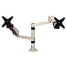 Load image into Gallery viewer, 3M™ wholesale. 3M™ Easy-adjust Desk Dual Arm Mount For 27&quot; Monitors, 360 Deg Rotation, +90--15 Deg Tilt, 360 Deg Pan, Silver, Supports 20 Lb. HSD Wholesale: Janitorial Supplies, Breakroom Supplies, Office Supplies.