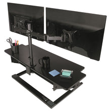 Load image into Gallery viewer, 3M™ wholesale. 3M™ Dual Monitor Mount, For 27&quot; Monitors, 360 Degree Rotation, +45 Degree--45 Degree Tilt, 90 Degree Pan, Black, Supports 20 Lb. HSD Wholesale: Janitorial Supplies, Breakroom Supplies, Office Supplies.