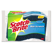 Load image into Gallery viewer, Scotch-Brite® wholesale. Non-scratch Multi-purpose Scrub Sponge, 4 2-5 X 2 3-5, Blue, 3-pack. HSD Wholesale: Janitorial Supplies, Breakroom Supplies, Office Supplies.