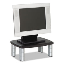 Load image into Gallery viewer, 3M™ wholesale. 3M™ Adjustable Height Monitor Stand, 15&quot; X 12&quot; X 2.63&quot; To 5.78&quot;, Black-silver, Supports 80 Lbs. HSD Wholesale: Janitorial Supplies, Breakroom Supplies, Office Supplies.