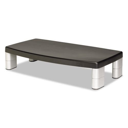 3M™ wholesale. 3M™ Extra-wide Adjustable Monitor Stand, 20" X 12" X 1" To 5.78", Silver-black, Supports 40 Lbs. HSD Wholesale: Janitorial Supplies, Breakroom Supplies, Office Supplies.