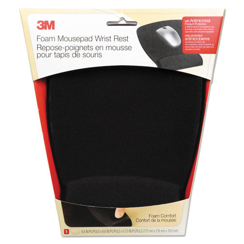 3M™ wholesale. 3M™ Antimicrobial Foam Mouse Pad Wrist Rest, Nonskid Base, Black. HSD Wholesale: Janitorial Supplies, Breakroom Supplies, Office Supplies.
