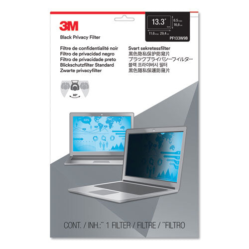 3M™ wholesale. 3M™ Frameless Blackout Privacy Filter For 13.3" Widescreen Laptop, 16:9 Aspect Ratio. HSD Wholesale: Janitorial Supplies, Breakroom Supplies, Office Supplies.