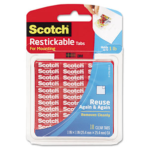 Scotch® wholesale. Scotch™ Restickable Mounting Tabs, 1" X 1", 18-pack. HSD Wholesale: Janitorial Supplies, Breakroom Supplies, Office Supplies.