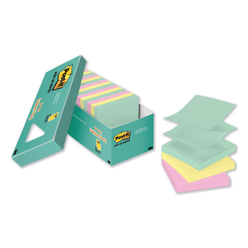 Post-it® Pop-up Notes wholesale. Original Pop-up Refill, 3 X 3, Marseille Collection, 100 Sheets-pad, 18 Pads-pack. HSD Wholesale: Janitorial Supplies, Breakroom Supplies, Office Supplies.