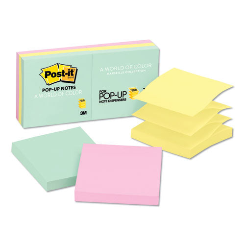 Post-it® Pop-up Notes wholesale. Original Pop-up Refill, 3 X 3, Assorted Marseille Colors, 100-sheet, 6-pack. HSD Wholesale: Janitorial Supplies, Breakroom Supplies, Office Supplies.