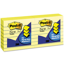 Load image into Gallery viewer, Post-it® Pop-up Notes wholesale. Original Canary Yellow Pop-up Refill, Lined, 3 X 3, 100-sheet, 6-pack. HSD Wholesale: Janitorial Supplies, Breakroom Supplies, Office Supplies.