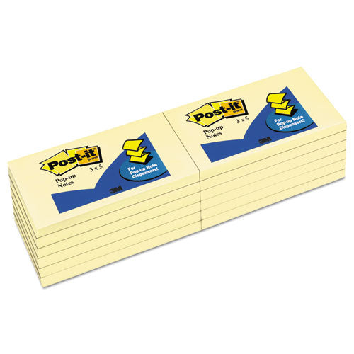 Post-it® Pop-up Notes wholesale. Original Canary Yellow Pop-up Refill, 3 X 5, 12-pack. HSD Wholesale: Janitorial Supplies, Breakroom Supplies, Office Supplies.