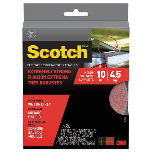 Scotch™ wholesale. Scotch Extreme Fasteners, 1" X 10 Ft, Clear, 2-pack. HSD Wholesale: Janitorial Supplies, Breakroom Supplies, Office Supplies.