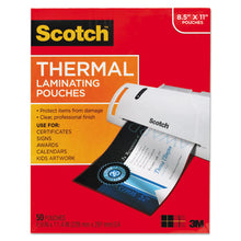 Load image into Gallery viewer, Scotch™ wholesale. Scotch Laminating Pouches, 3 Mil, 9&quot; X 11.5&quot;, Gloss Clear, 50-pack. HSD Wholesale: Janitorial Supplies, Breakroom Supplies, Office Supplies.