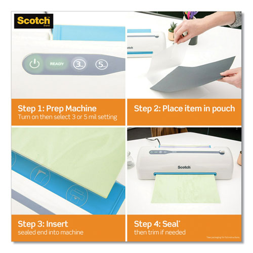 Scotch™ wholesale. Scotch Laminating Pouches, 5 Mil, 9" X 11.5", Gloss Clear, 50-pack. HSD Wholesale: Janitorial Supplies, Breakroom Supplies, Office Supplies.