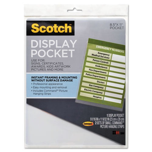 Scotch™ wholesale. Scotch Display Pocket, Removable Interlocking Fasteners, Plastic, 8-1-2 X 11, Clear. HSD Wholesale: Janitorial Supplies, Breakroom Supplies, Office Supplies.