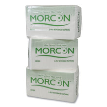 Load image into Gallery viewer, Morcon Tissue wholesale. Morcon Tissue Morsoft Beverage Napkins, 9 X 9-4, White, 500-pack, 8 Packs-carton. HSD Wholesale: Janitorial Supplies, Breakroom Supplies, Office Supplies.