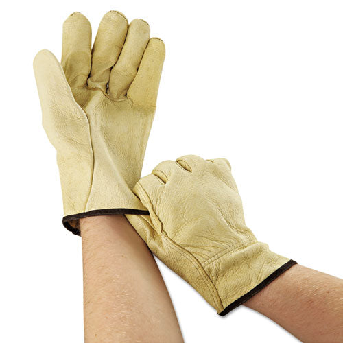 MCR™ Safety wholesale. Unlined Pigskin Driver Gloves, Cream, Large, 12 Pairs. HSD Wholesale: Janitorial Supplies, Breakroom Supplies, Office Supplies.