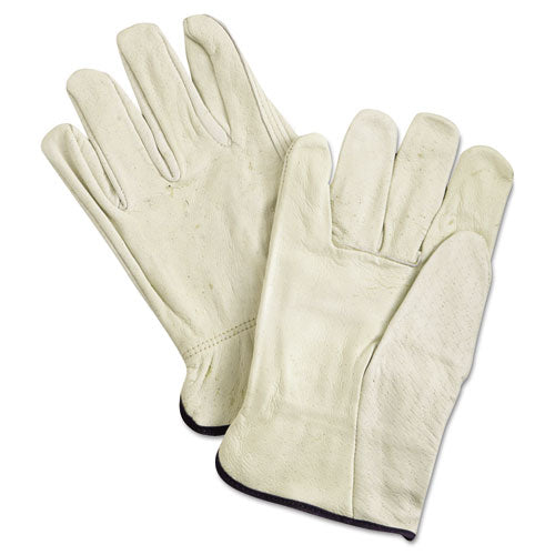 MCR™ Safety wholesale. Unlined Pigskin Driver Gloves, Cream, X-large, 12 Pair. HSD Wholesale: Janitorial Supplies, Breakroom Supplies, Office Supplies.
