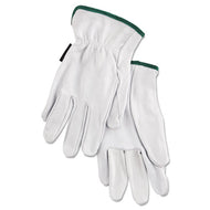 MCR™ Safety wholesale. Grain Goatskin Driver Gloves, White, Medium, 12 Pairs. HSD Wholesale: Janitorial Supplies, Breakroom Supplies, Office Supplies.