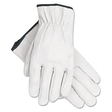 Load image into Gallery viewer, MCR™ Safety wholesale. Grain Goatskin Driver Gloves, White, X-large, 12 Pairs. HSD Wholesale: Janitorial Supplies, Breakroom Supplies, Office Supplies.