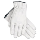 MCR™ Safety wholesale. Grain Goatskin Driver Gloves, White, X-large, 12 Pairs. HSD Wholesale: Janitorial Supplies, Breakroom Supplies, Office Supplies.
