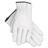 MCR™ Safety wholesale. Grain Goatskin Driver Gloves, White, X-large, 12 Pairs. HSD Wholesale: Janitorial Supplies, Breakroom Supplies, Office Supplies.