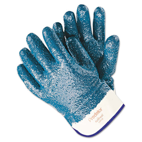 MCR™ Safety wholesale. Predator Premium Nitrile-coated Gloves, Blue-white, Large, 12 Pairs. HSD Wholesale: Janitorial Supplies, Breakroom Supplies, Office Supplies.
