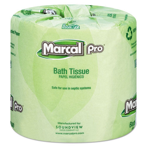 Marcal PRO™ wholesale. MARCAL 100% Recycled Bathroom Tissue, Septic Safe, 2-ply, White, 242 Sheets-roll, 48 Rolls-carton. HSD Wholesale: Janitorial Supplies, Breakroom Supplies, Office Supplies.