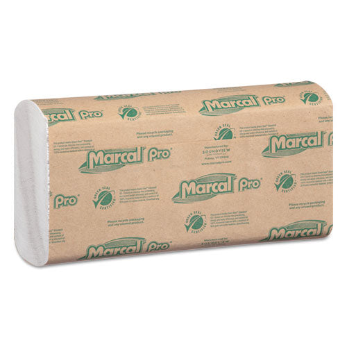Marcal PRO™ wholesale. MARCAL 100% Recycled Folded Paper Towels, 12 7-8x10 1-8,c-fold, White,150-pk, 16 Pk-ct. HSD Wholesale: Janitorial Supplies, Breakroom Supplies, Office Supplies.