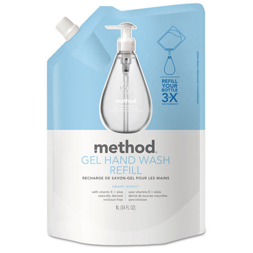 Method® wholesale. Method Gel Hand Wash Refill, Sweet Water, 34 Oz Pouch. HSD Wholesale: Janitorial Supplies, Breakroom Supplies, Office Supplies.