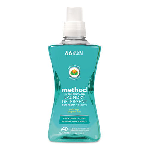 Method® wholesale. METHOD 4x Concentrated Laundry Detergent, Beach Sage, 53.5 Oz Bottle, 4-carton. HSD Wholesale: Janitorial Supplies, Breakroom Supplies, Office Supplies.