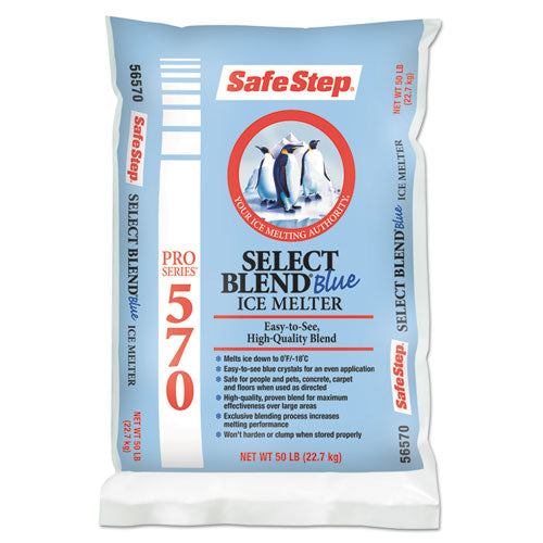 Safe Step® wholesale. Pro Select Blue Ice Melt, 50lb Bag, 49-carton. HSD Wholesale: Janitorial Supplies, Breakroom Supplies, Office Supplies.