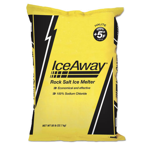 Ice-A-Way® wholesale. Rock Salt, 50lb Bag. HSD Wholesale: Janitorial Supplies, Breakroom Supplies, Office Supplies.