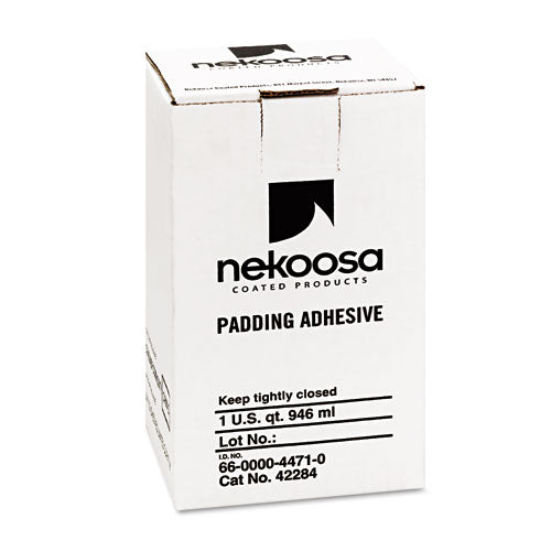 Nekoosa wholesale. Fan-out Padding Adhesive, 32 Oz, Dries Clear. HSD Wholesale: Janitorial Supplies, Breakroom Supplies, Office Supplies.