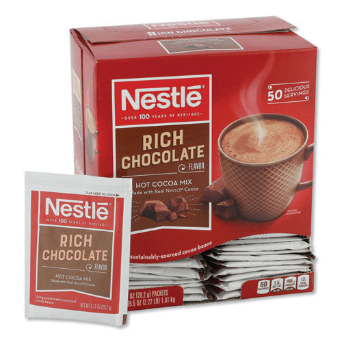 Nestlé® wholesale. Hot Cocoa Mix, Rich Chocolate, .71oz, 50-box. HSD Wholesale: Janitorial Supplies, Breakroom Supplies, Office Supplies.