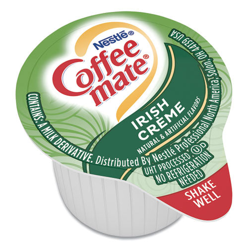 Coffee mate® wholesale. Liquid Coffee Creamer, Irish Creme, 0.38 Oz Mini Cups, 50-box, 4 Boxes-carton, 200 Total-carton. HSD Wholesale: Janitorial Supplies, Breakroom Supplies, Office Supplies.