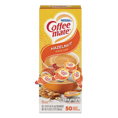 Coffee mate® wholesale. Liquid Coffee Creamer, Hazelnut, 0.38 Oz Mini Cups, 50-box, 4 Boxes-carton, 200 Total-carton. HSD Wholesale: Janitorial Supplies, Breakroom Supplies, Office Supplies.