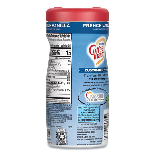 Coffee mate® wholesale. French Vanilla Creamer Powder, 15oz Plastic Bottle. HSD Wholesale: Janitorial Supplies, Breakroom Supplies, Office Supplies.